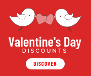 Valentine's Day Bird Discounts Small Rectangle