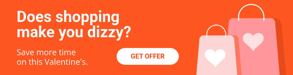 Valentine's Day Dizzy Shopping Billboard