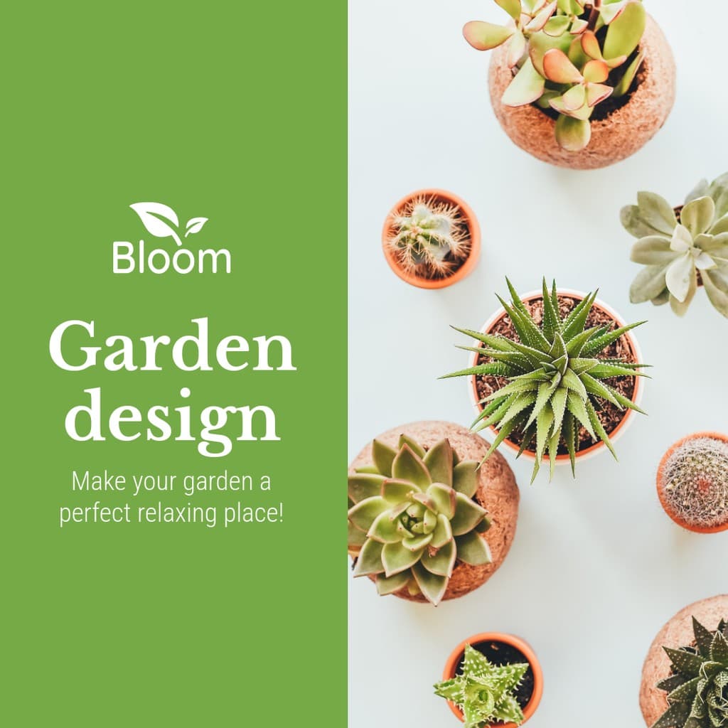 Perfect and Relaxing Garden Design Instagram Post