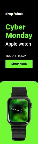 Cyber Monday Green Apple Watch Wide Skyscraper