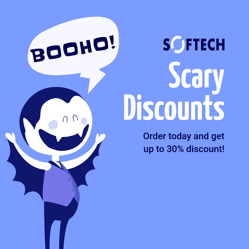 Halloween Vampire Scary Discounts Facebook Square Post