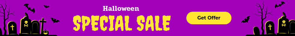 Purple Yellow Halloween Special Sale Panorama