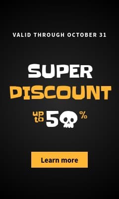 Black Halloween Skull Discount Vertical Rectangle