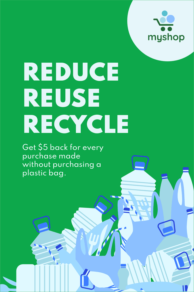 Plastic Recycle and Reuse Earth Day Pinterest Pin Tall