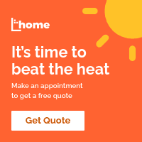 Orange Hvac Beat The Heat Small Square