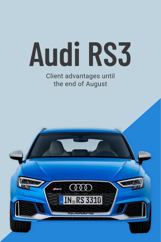 Audi RS3 Client Advantage Car Deals Animated