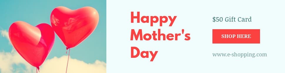 Mother's Day Hearth Balloons Gift Card Billboard
