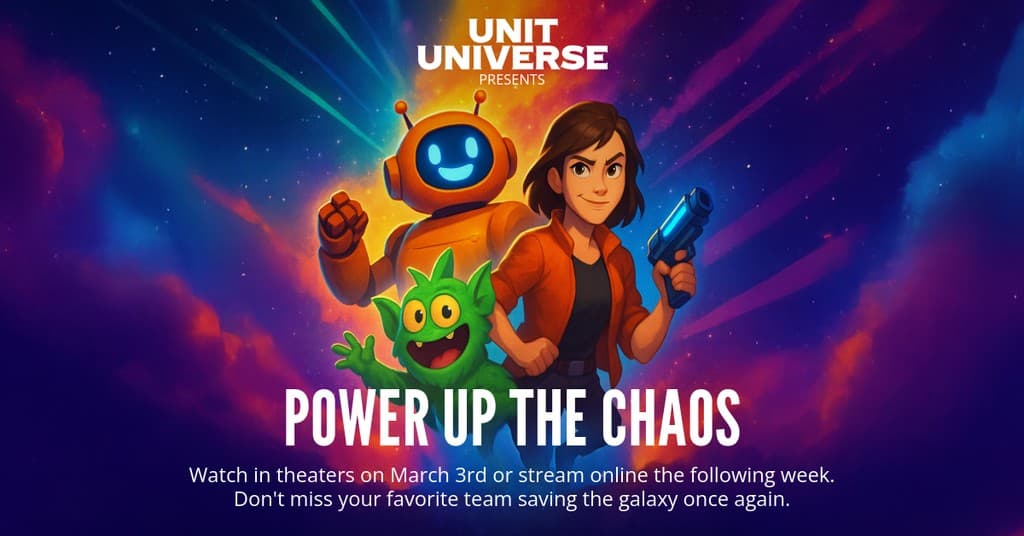 Power Up the Chaos Unit Universe Movie Animated Facebook Sponsored Message