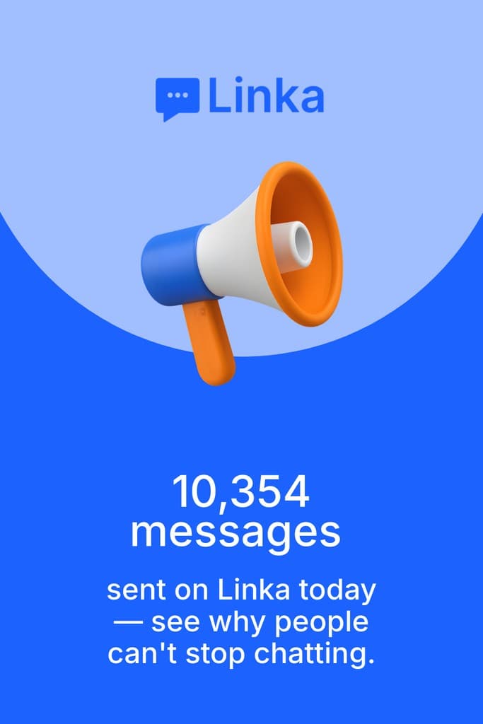 Announce Messages Sent with Linka Animated Pinterest Pin Tall