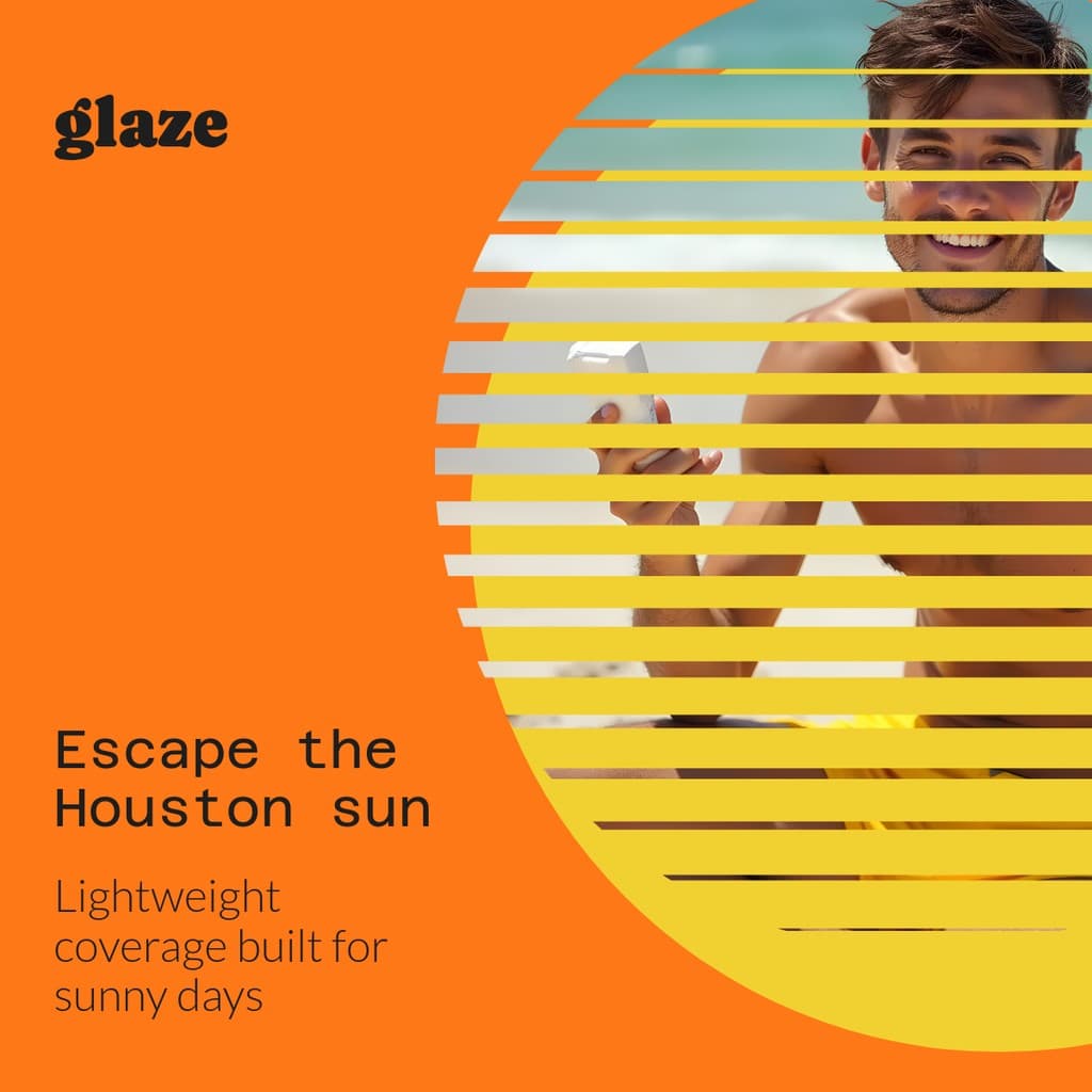 Escape Houston Sun Glaze Skincare Animated Facebook Square Post
