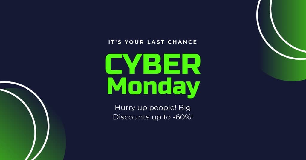 Cyber Monday Big Discounts Last Chance Facebook Sponsored Message