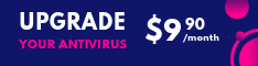 Blue Pink Upgrade Your Antivirus Half Banner