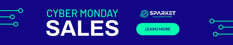 Electronic Shop Cyber Monday Sales Top Banner