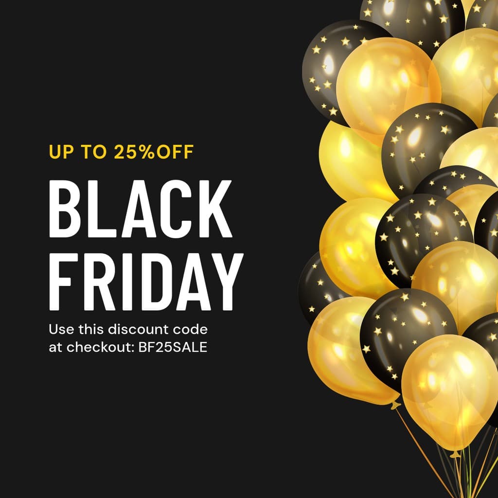 Gold Balloon Black Friday Discount