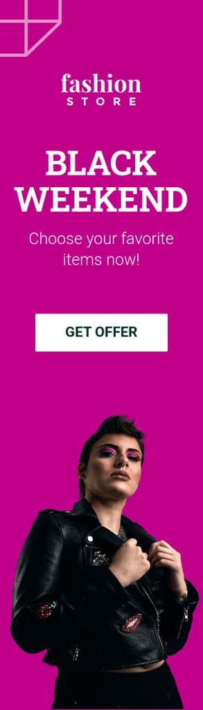 Pink Fashion Black Friday Portrait