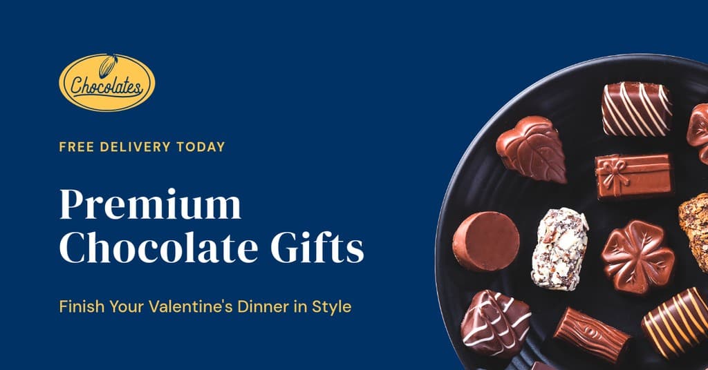 Premium Chocolate Valentine's Day Gifts Facebook Sponsored Message