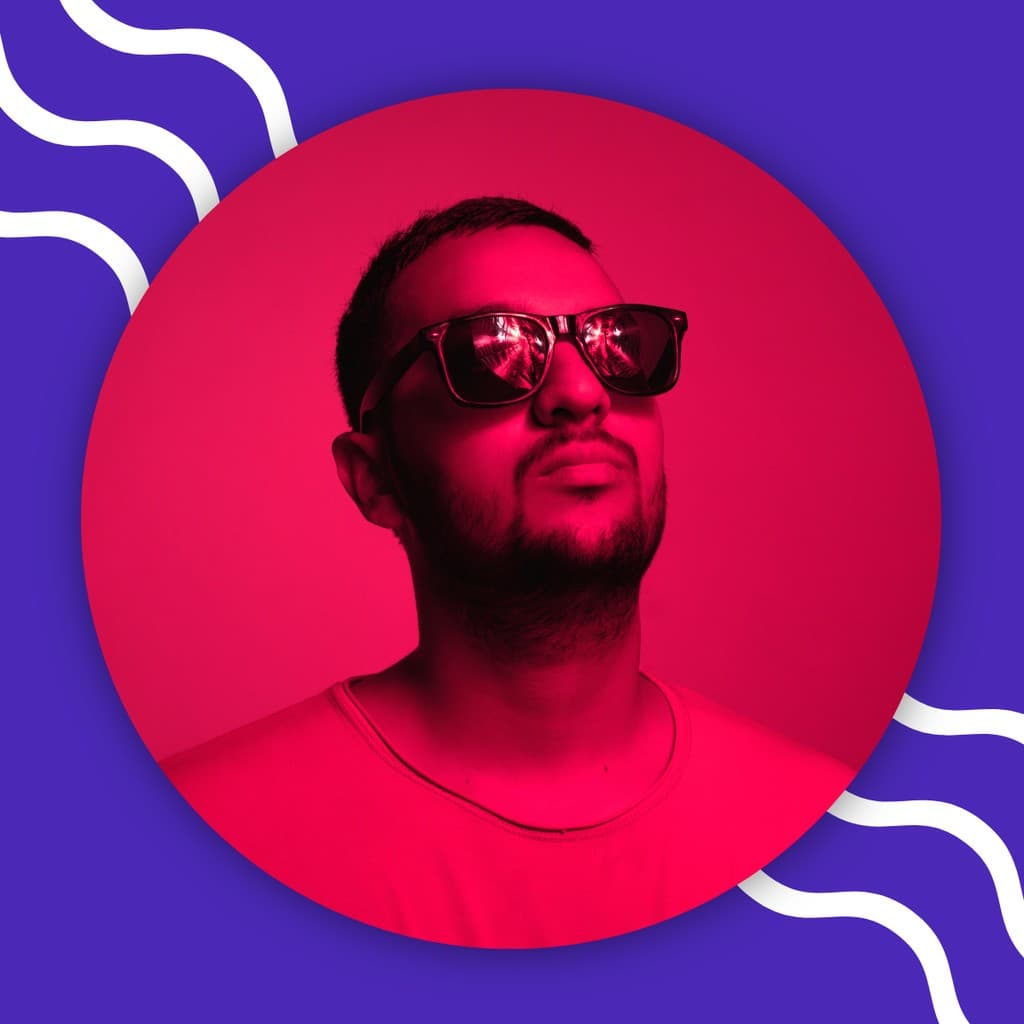 Blue Magenta Duotone Flow Profile Picture Profile Picture