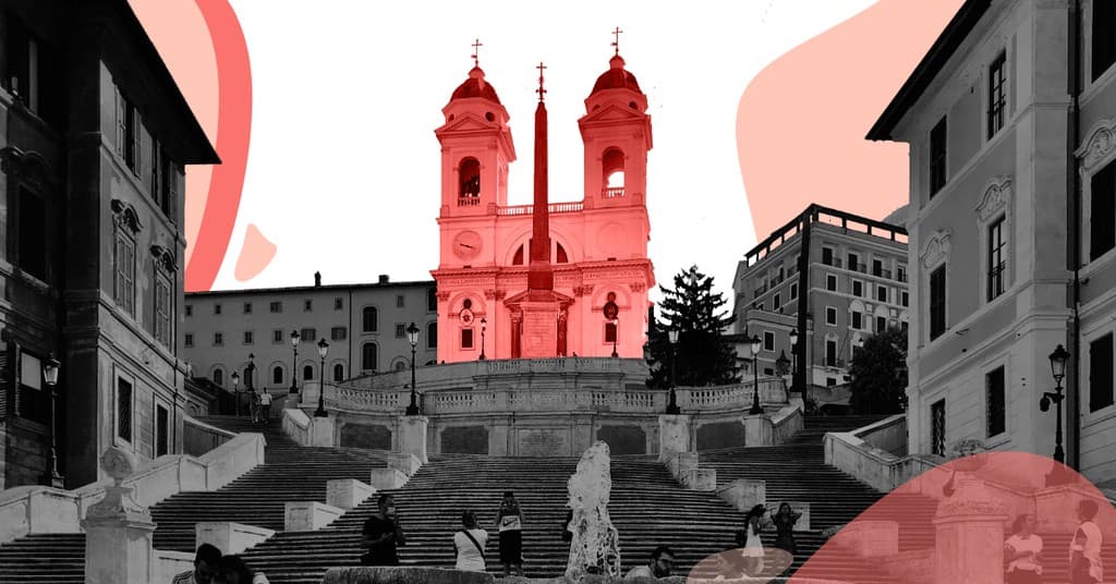 Trinita Dei Monti Rome Travel Responsive Landscape Responsive Landscape Art