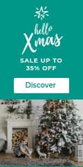 Hello Xmas Christmas Teal Sale Vertical Banner