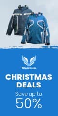 Blue Winterverse Christmas Deals Vertical Banner