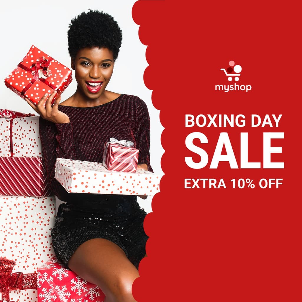 Gift Boxes Boxing Day Sale Facebook Square Post
