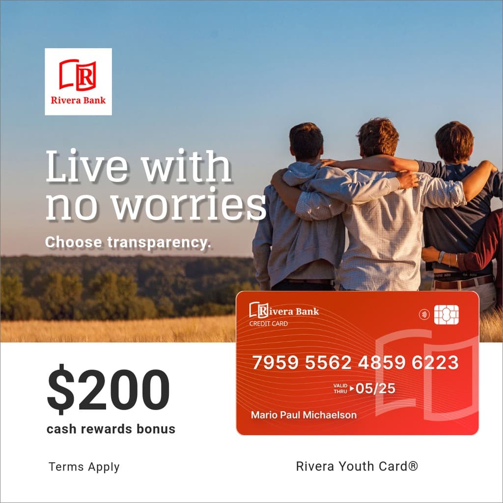 Rivera Bank Youth Card Facebook Square Post