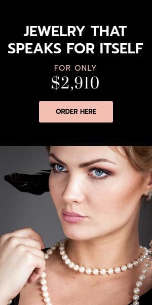 Elegant Necklace Pearls Only Half Page