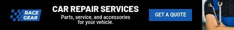 Car Repair Service Race Gear Main Banner