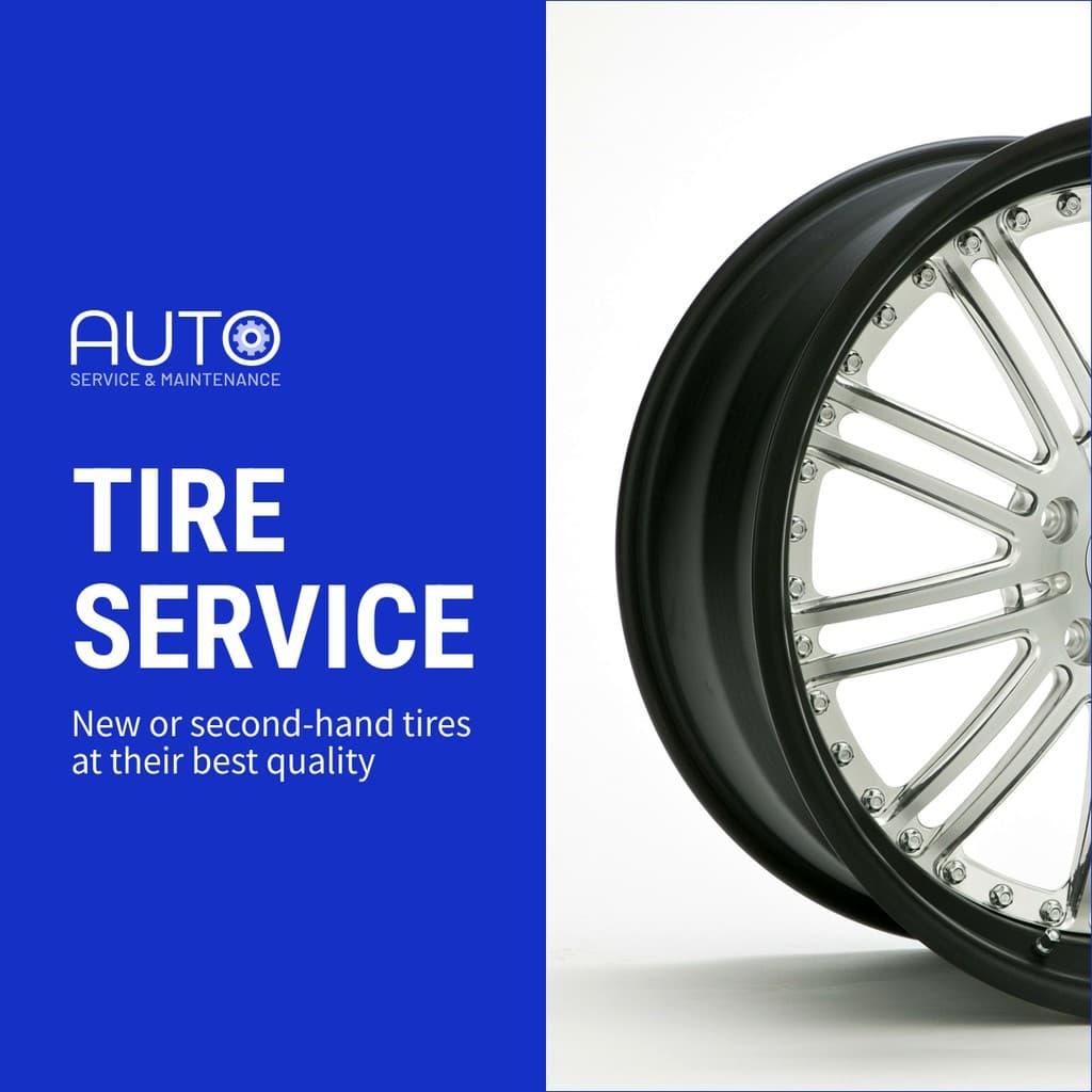 Best Quality Car Tire Service Animated Facebook Square Post