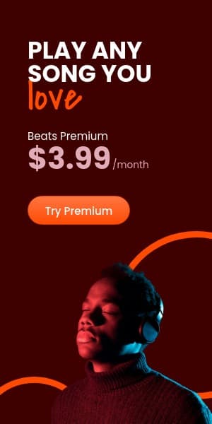 Play Any Song Beats Premium Half Page