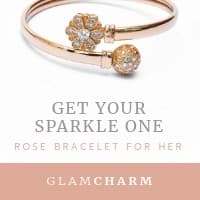 Sparkle One Rose Bracelet Small Square