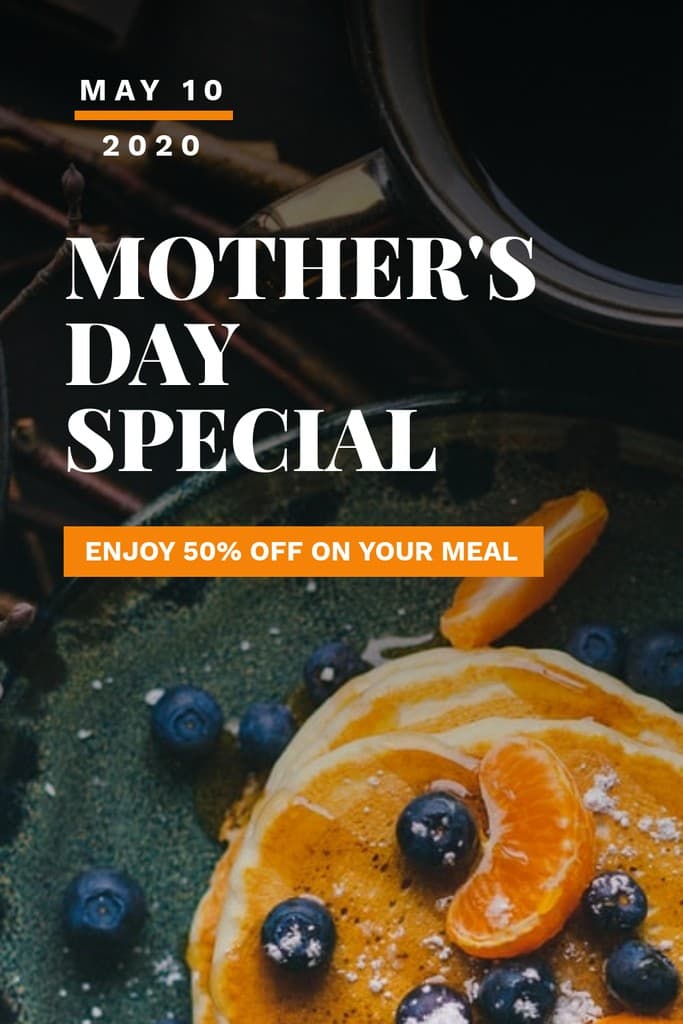 Mother's Day Special Meal Promo Pinterest Pin Tall
