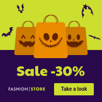 Halloween Shopping Bag Fashion Sale Small Square