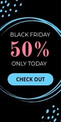 Black Friday 50 Only Today Vertical Banner