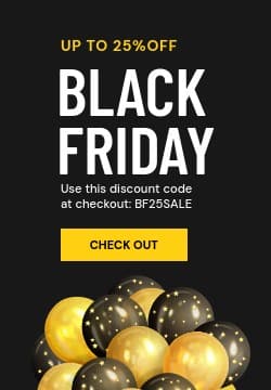 Gold Balloon Black Friday Discount Triple Widescreen