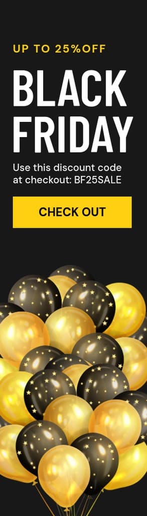 Gold Balloon Black Friday Discount Portrait