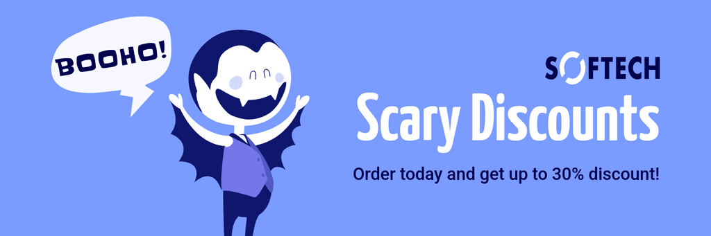 Halloween Vampire Scary Discounts X Header
