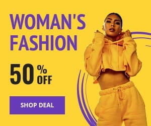 Yellow Purple Woman's Fashion Deal Inline Rectangle
