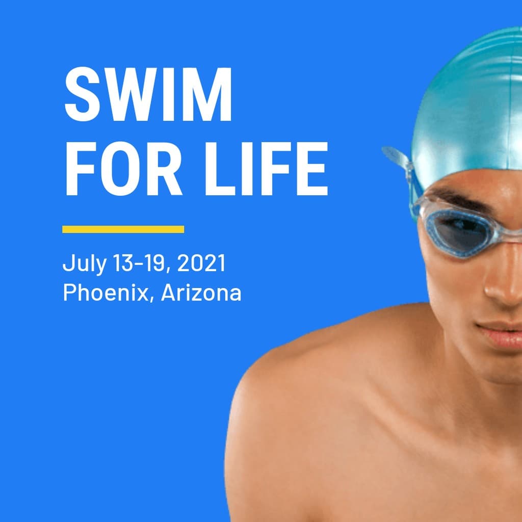 Swim for Life Charity Event Instagram Post