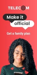 Telecom Family Plan for Valentine's Day Vertical Banner