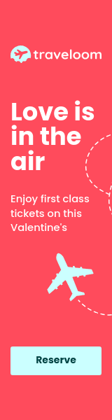 Love Is In The Air Valentine's Day Wide Skyscraper