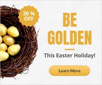 Golden Easter Egg with Promo