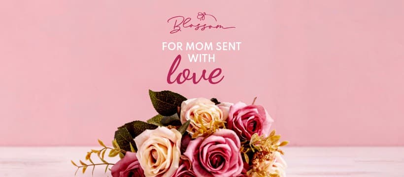Sent with Love Mother's Day Flowers Facebook Cover