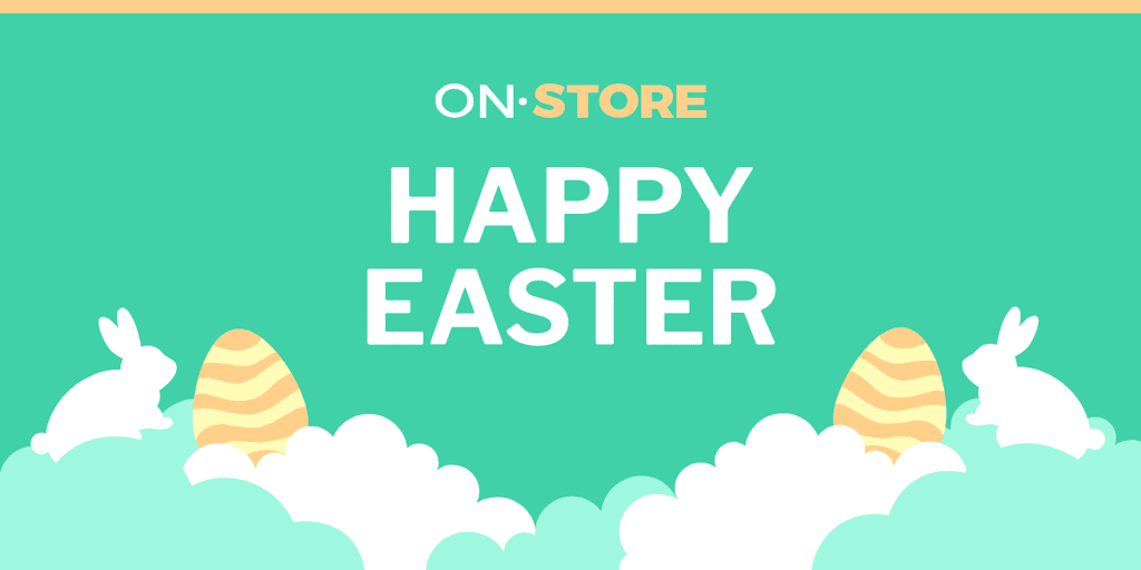 Happy Easter Bunny in Clouds X Image Post