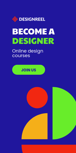 Become a Designer Colorful Online Courses Half Page
