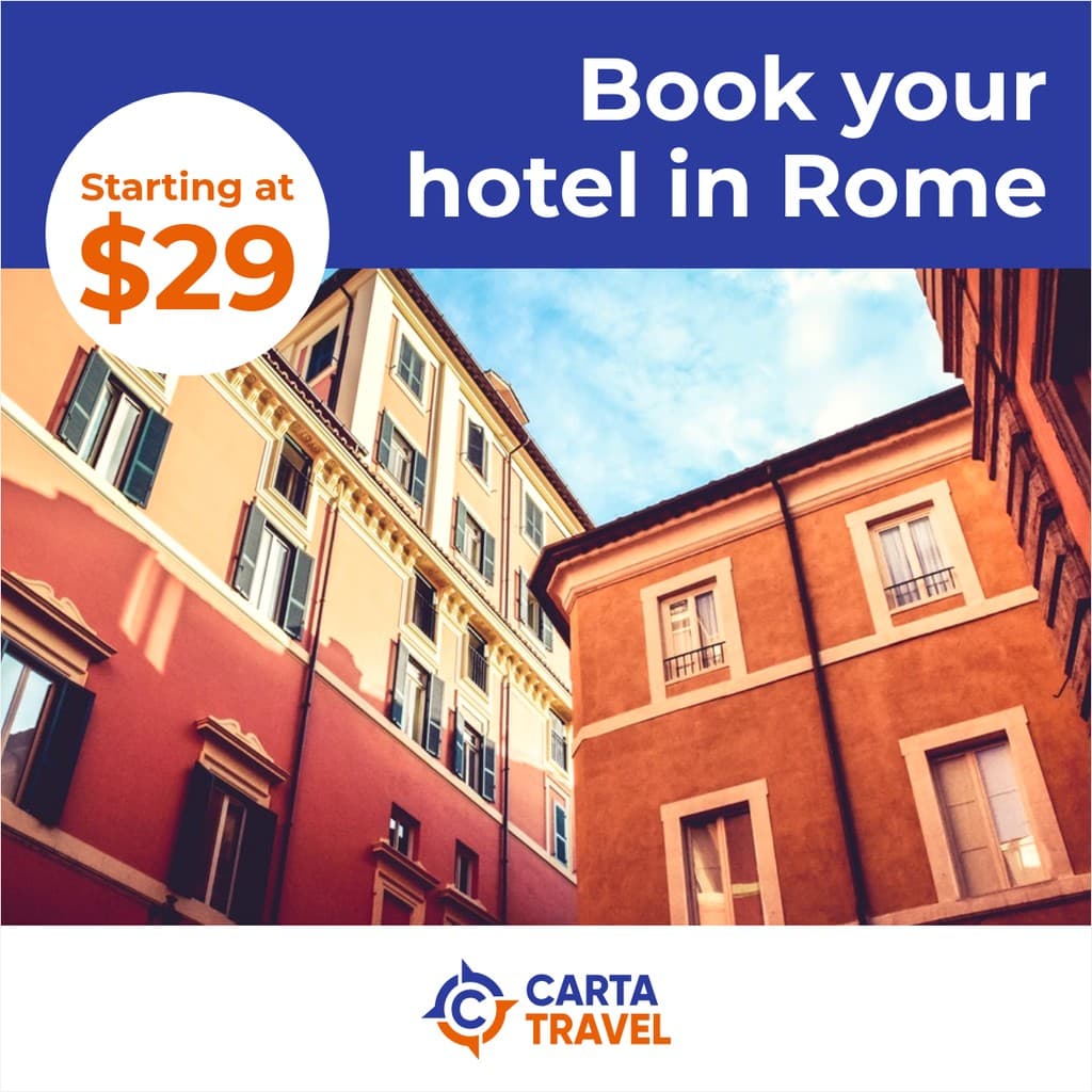 Book Your Hotel in Rome Facebook Square Post