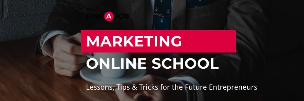 Find a Job Marketing Online School X Header