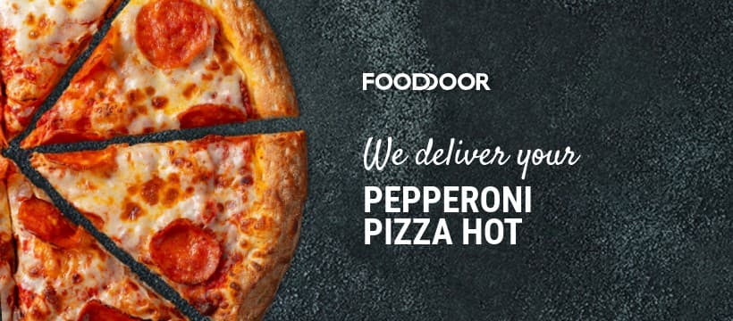Pepperoni Pizza Delivery FoodDoor Facebook Cover