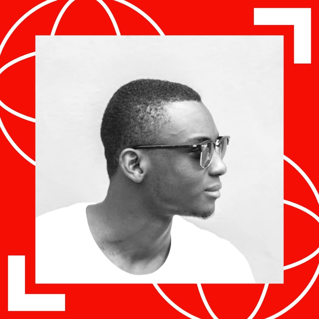 Red Black and White Geometric Profile Picture Profile Picture