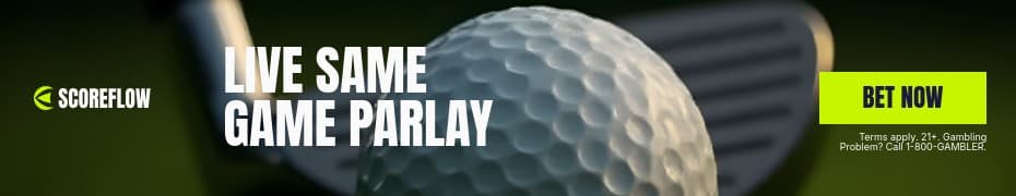 Live Game Parlay Golf Scoreflow Betting Animated Top Banner